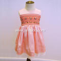 12 month-8 years customized pink Smocked Embroidered Dress